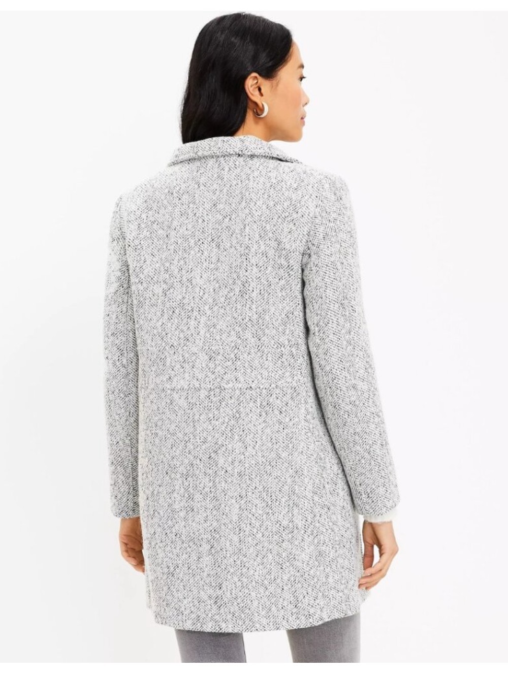 New LOFT Herringbone Funnel Neck
Coat Herringbone Wool-Blend Coat - Picture 3 of 13